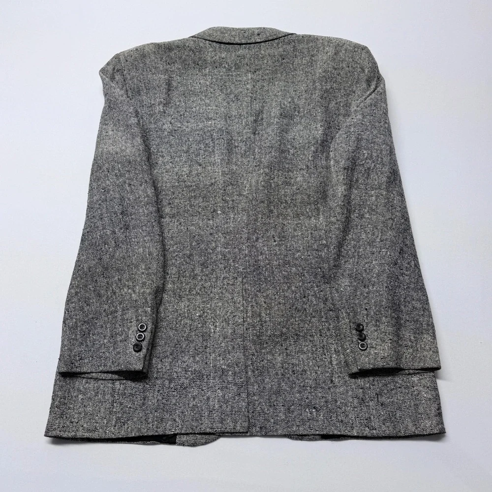 Vintage Kuppenheimer Mens Grey Tweed Blazer Sport Coat Made in USA 44R